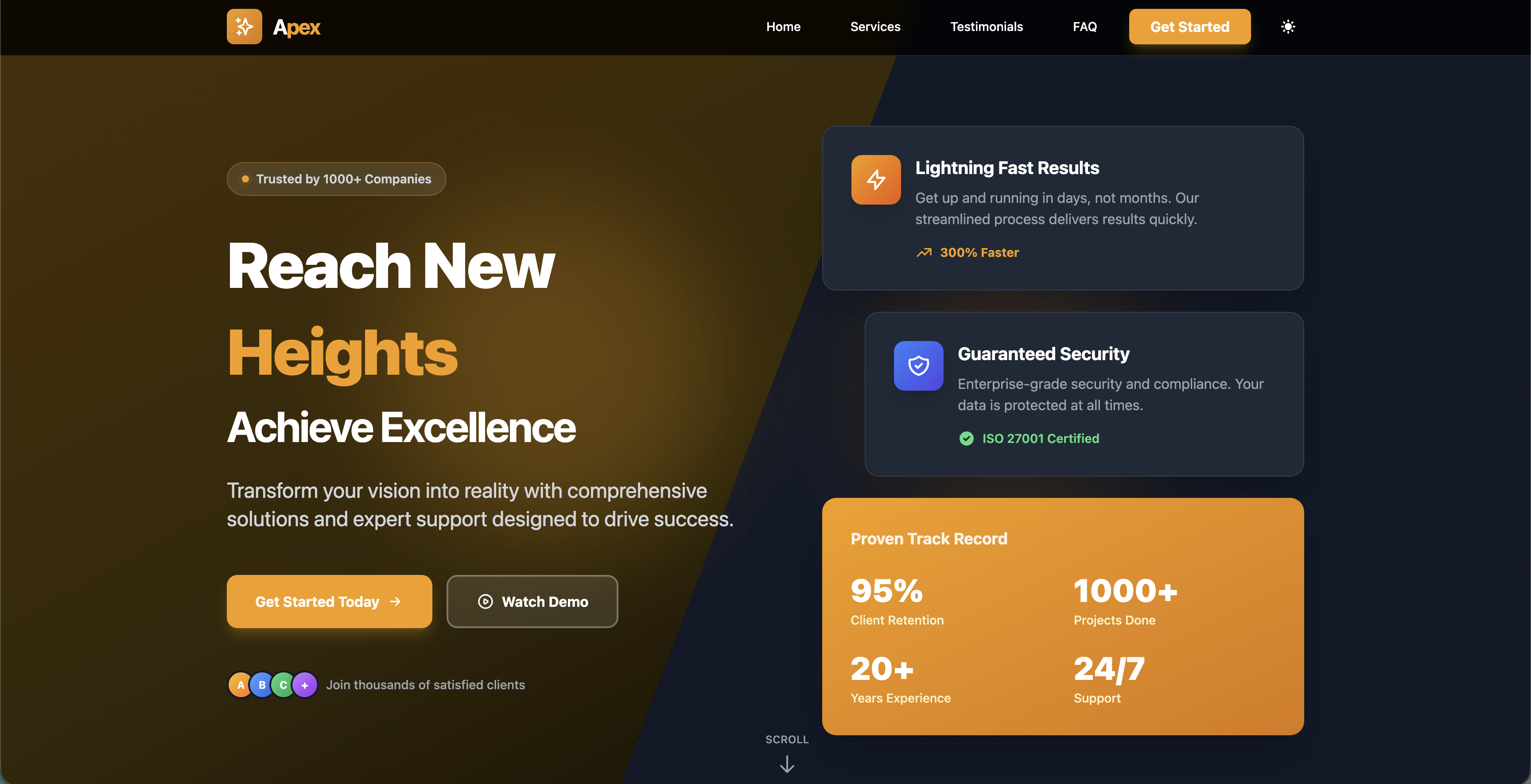 Apex - Premium Tailwind CSS Template Preview