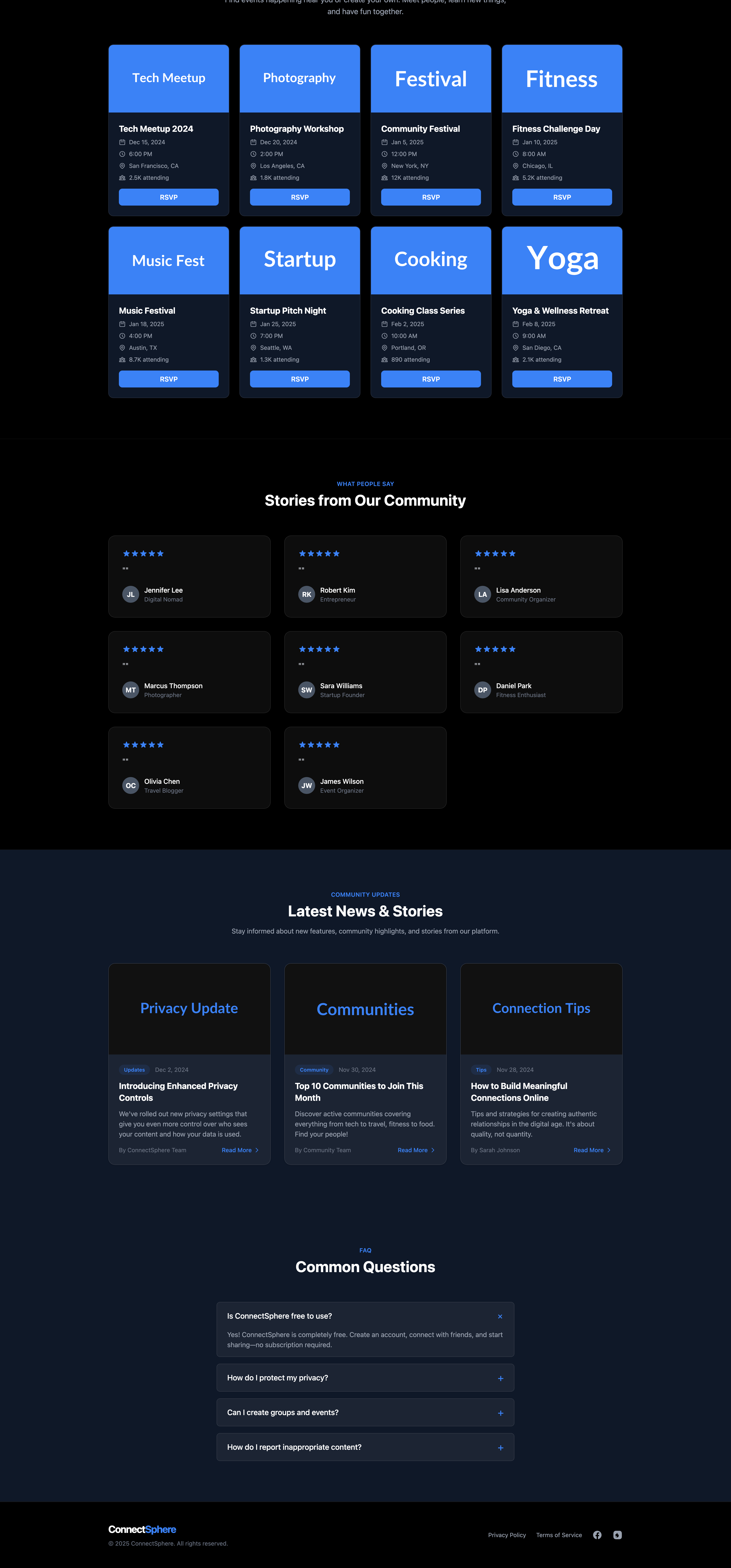 ConnectSphere Template Screenshot 3