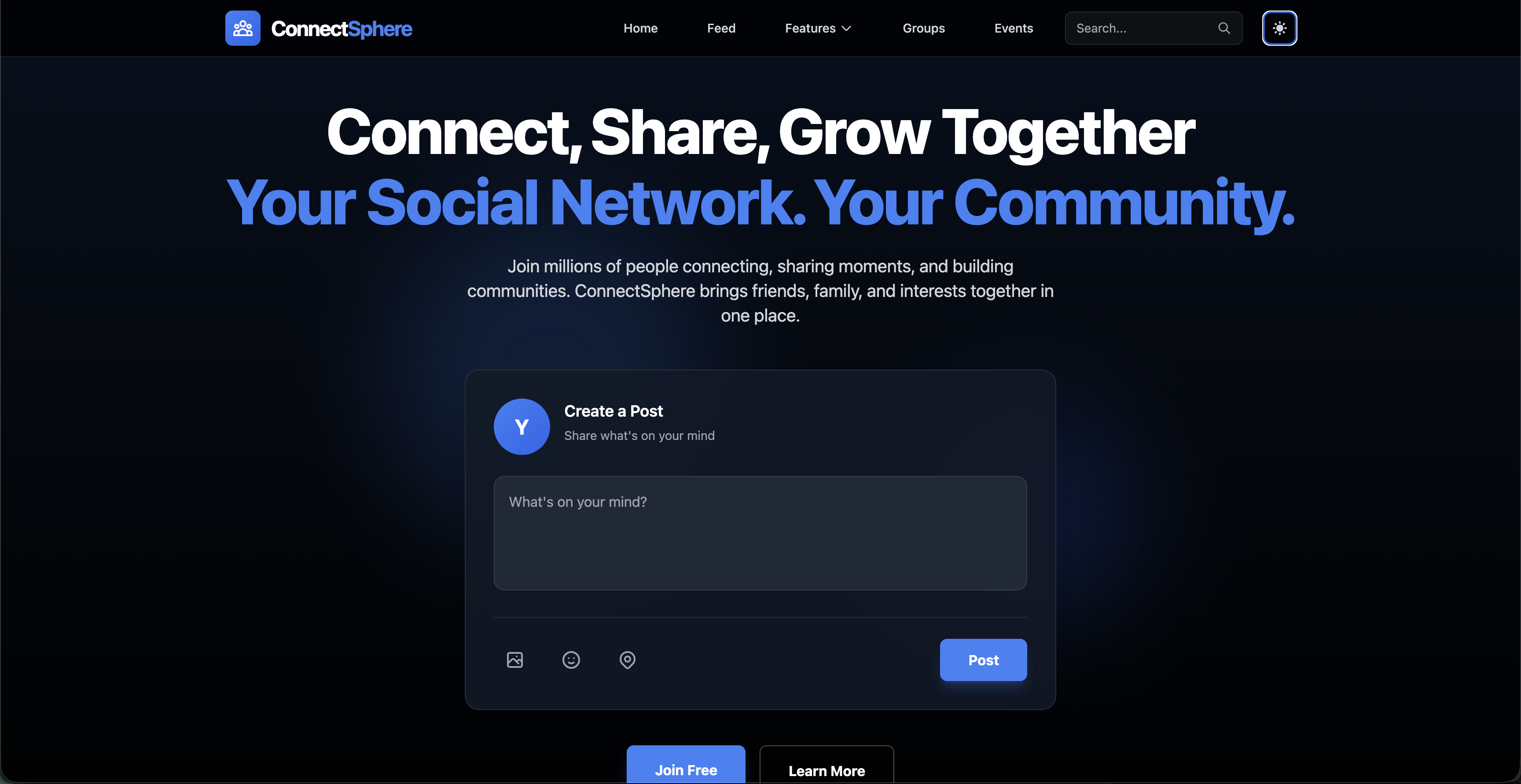 ConnectSphere Template Screenshot 4