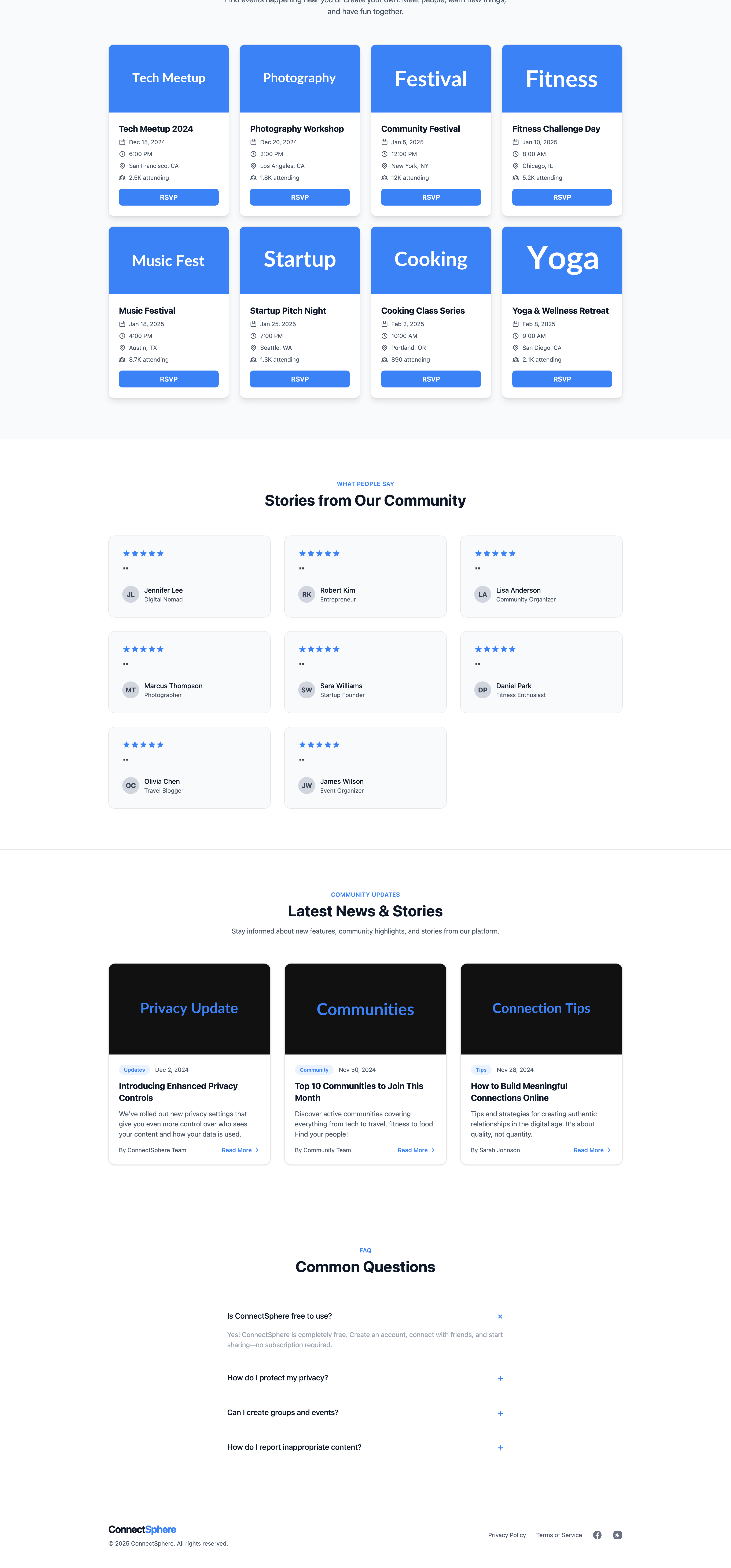ConnectSphere Template Screenshot 6