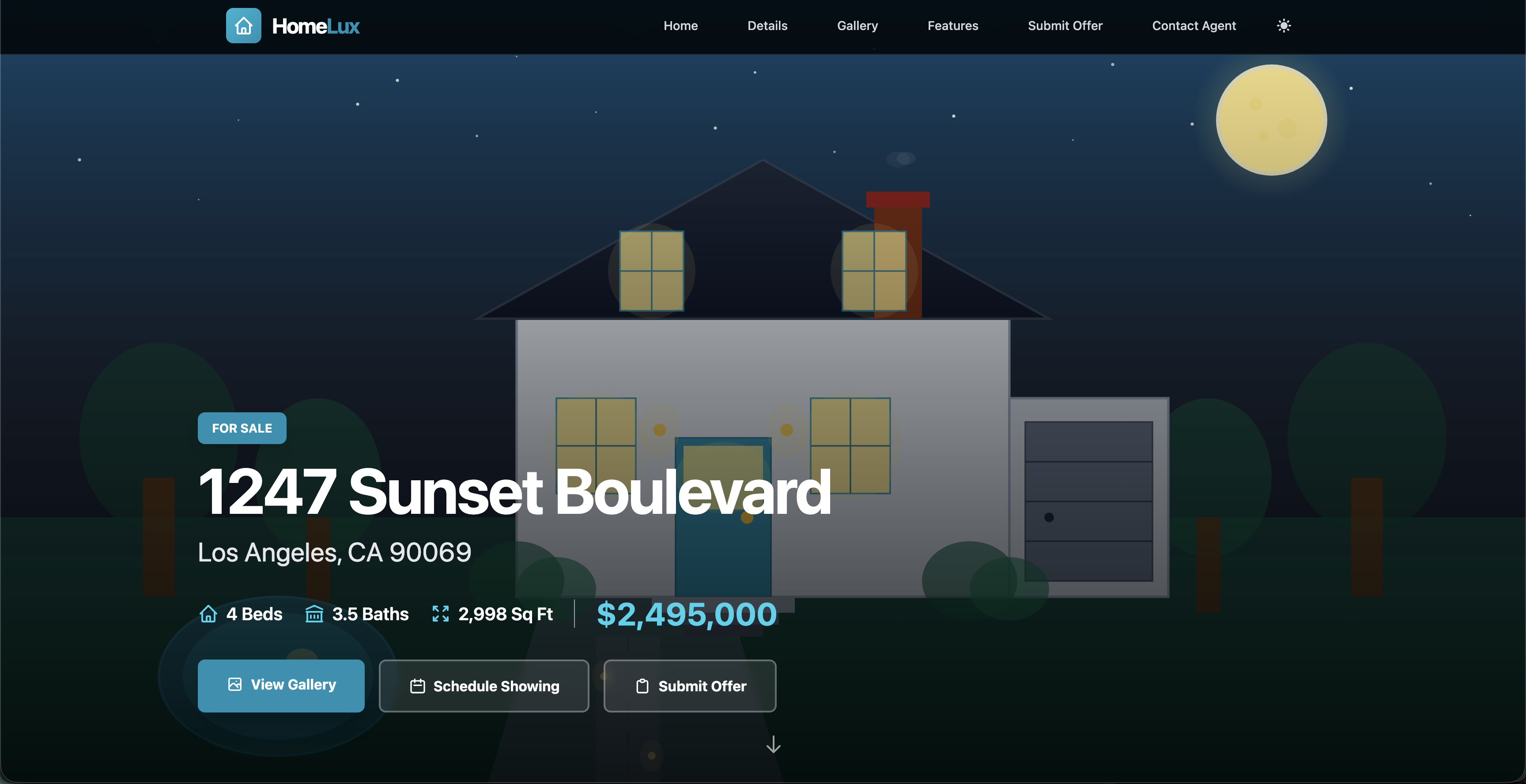 HomeLux - Premium Tailwind CSS Template Preview