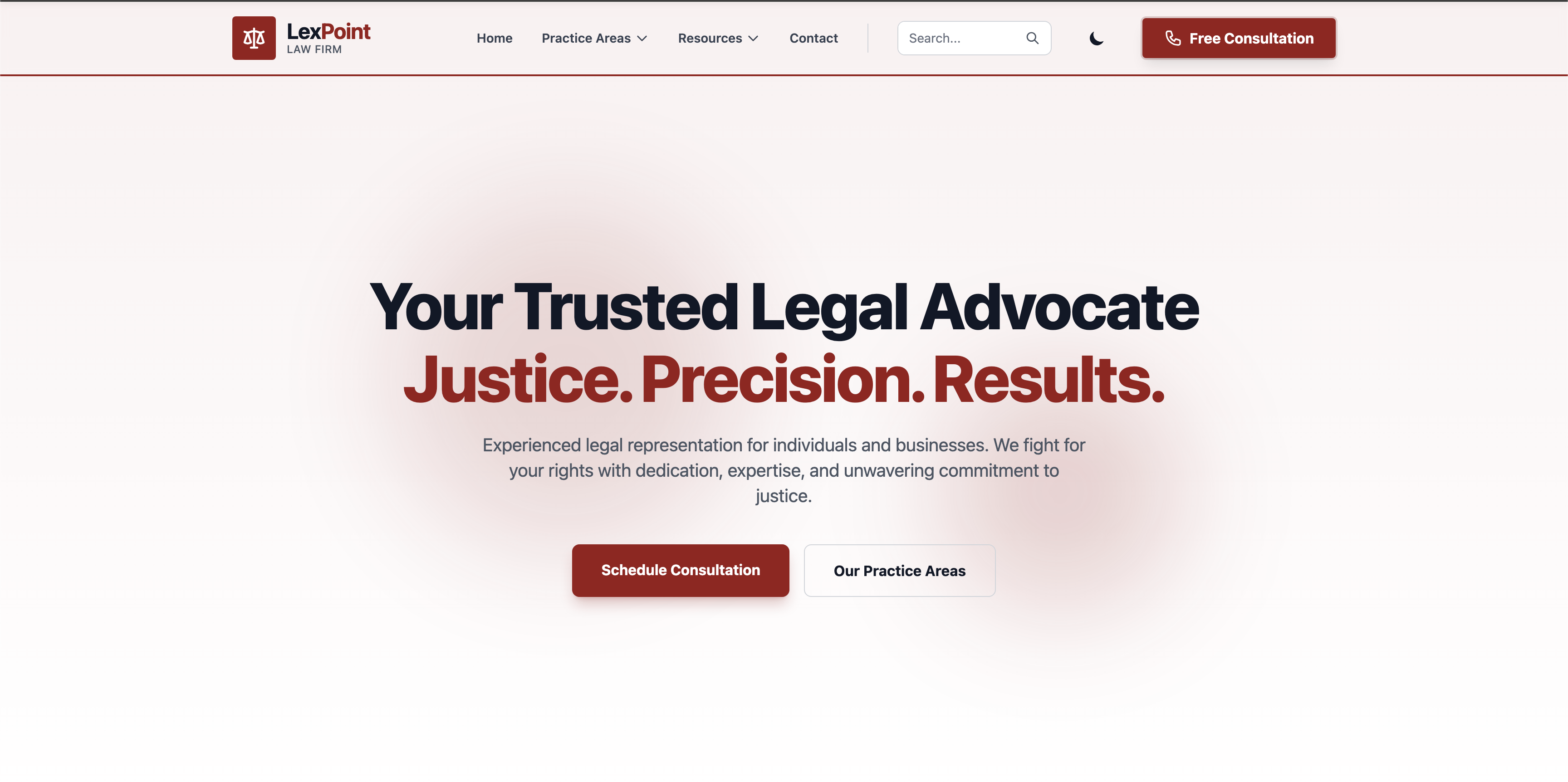 LexPoint - Premium Tailwind CSS Template Preview