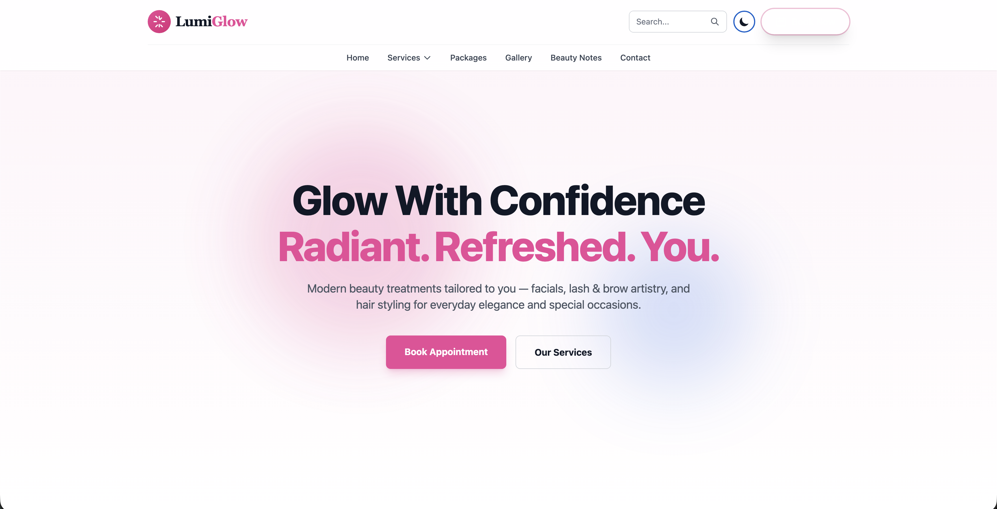 LumiGlow Template Screenshot 3