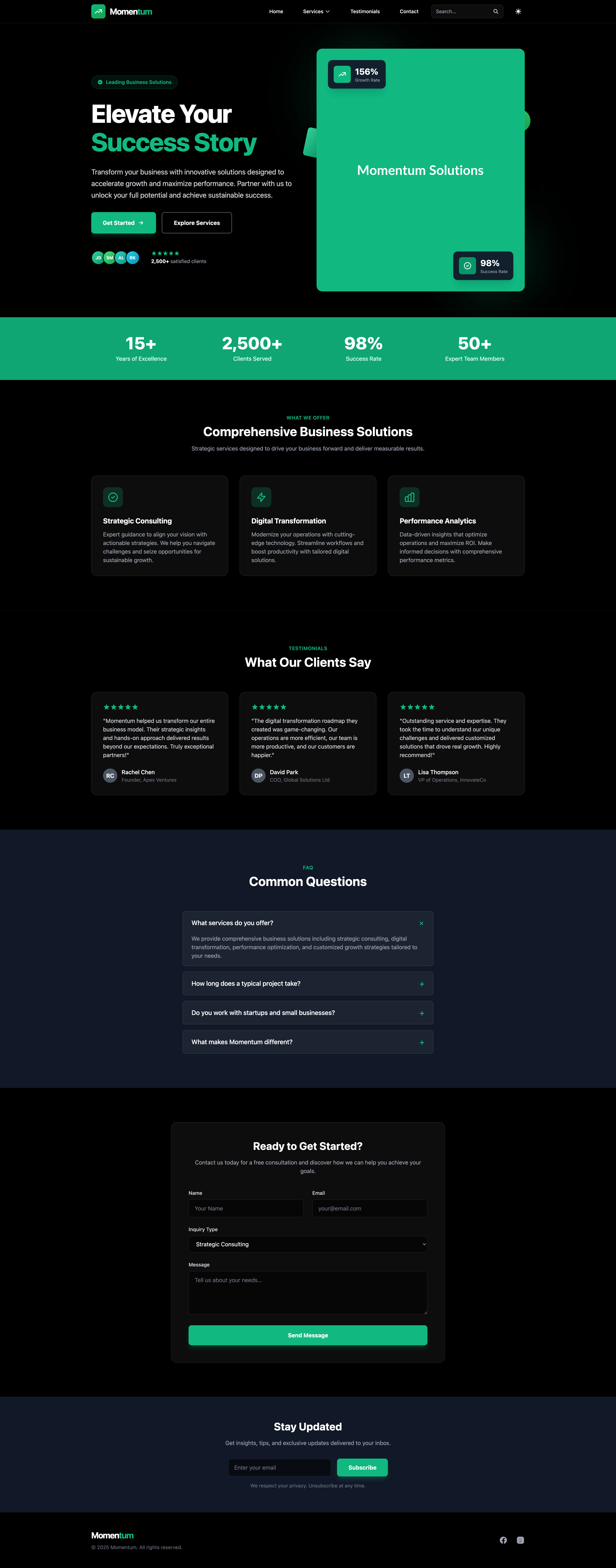 Momentum Template Screenshot 3