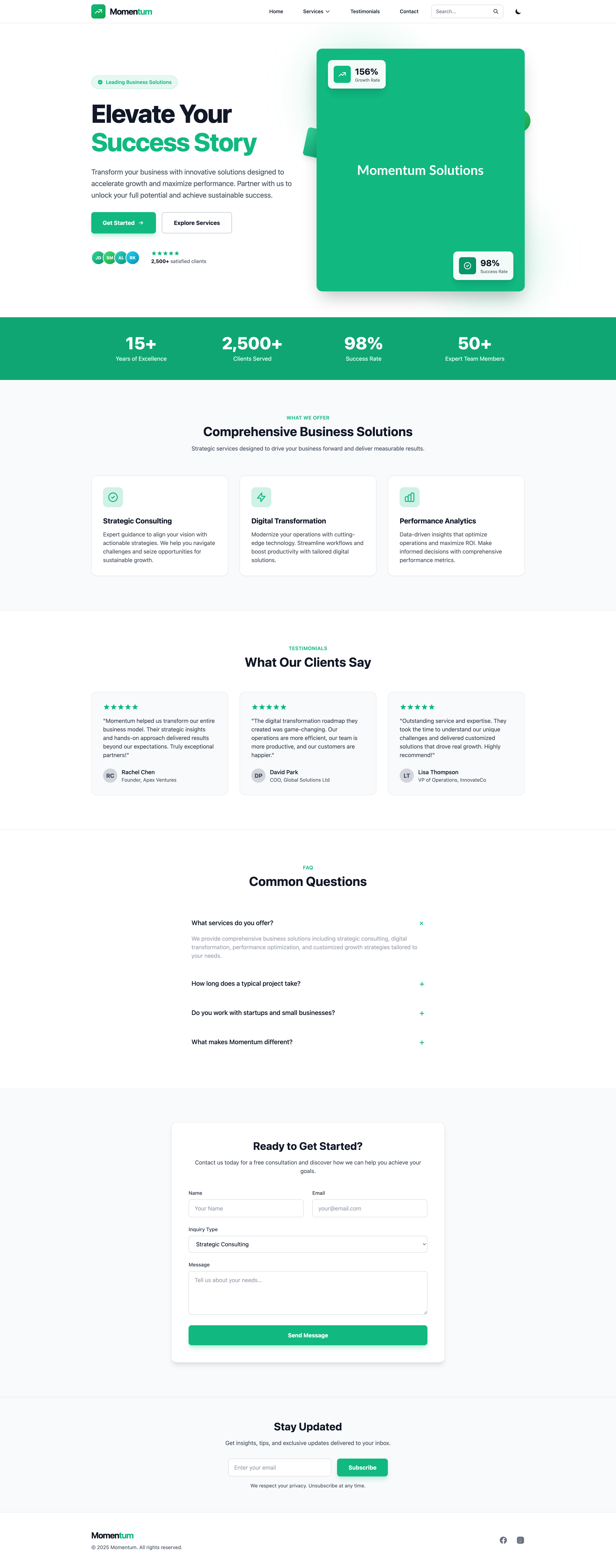Momentum Template Screenshot 4