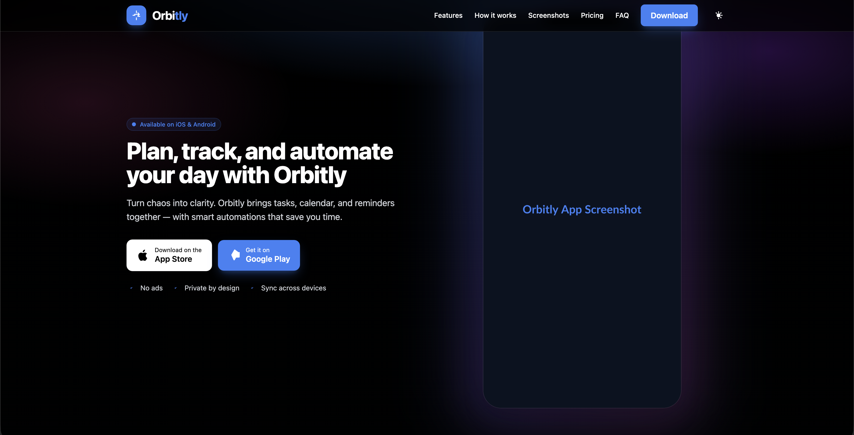 Orbitly - Premium Tailwind CSS Template Preview